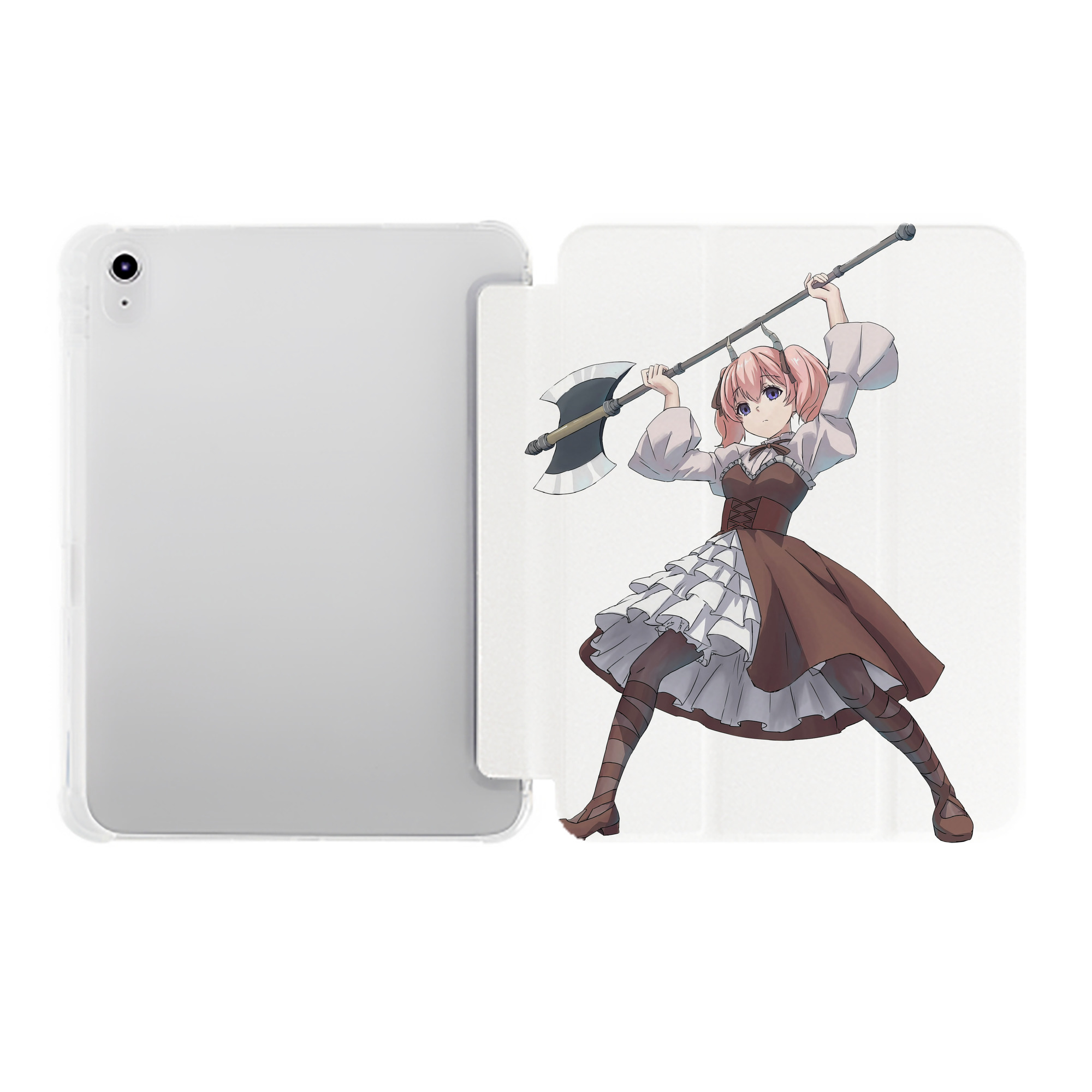 （画像用） 葬送のフリーレン Frieren IPad ケース ペン収納付き 三つ折りスタンド PUレザー×シリコン 対応機種9.5/10.5/10.9インチ